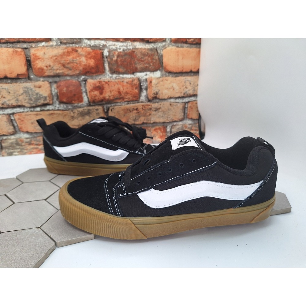 Vans Men's Sz 13 Knu Skool Black White Gum VN0009QCB9M Chunky Skate Sneaker Rare